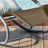 SoBuy 2 x Sdraio a dondolo con poggiatesta 63x150x87cm OGS28-BRX2