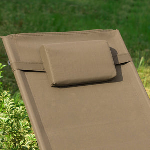 SoBuy Lettino Sdraio da Giardino a Dondolo - Sedia a Dondolo da Esterno in Textilene Marrone con Telaio in Metallo, 150x63x87cm, Lettino Prendisole per Terrazza, Piscina, Patio, OGS28-BR