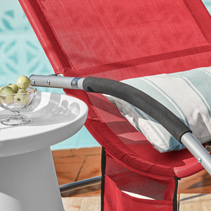 SoBuy 2 x Sdraio a dondolo con poggiatesta 63x150x87cm OGS28-RX2