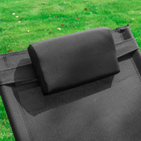 SoBuy Lettino Sdraio da Giardino a Dondolo - Sedia a Dondolo da Esterno in Textilene Nero con Telaio in Metallo, 150x63x87cm, Lettino Prendisole per Terrazza, Piscina, Patio, OGS28-SCH