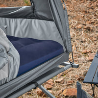 Brandina Pieghevole Campeggio Tenda Da Campeggio Con Materasso E 1 Sacco A Pelo Max Portata 114kg Grigio 193x86x160cm OGS32-HG