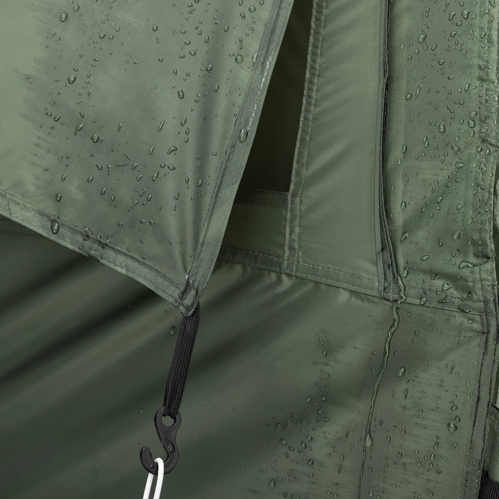 SoBuy Lettino da campeggio Brandina da campeggio Tenda da esterno con gancio per lampada e tasche porta scarpe Tenda 3 in 1 per 1 persona Pratica 193x86x160 cm OGS32-II-GR