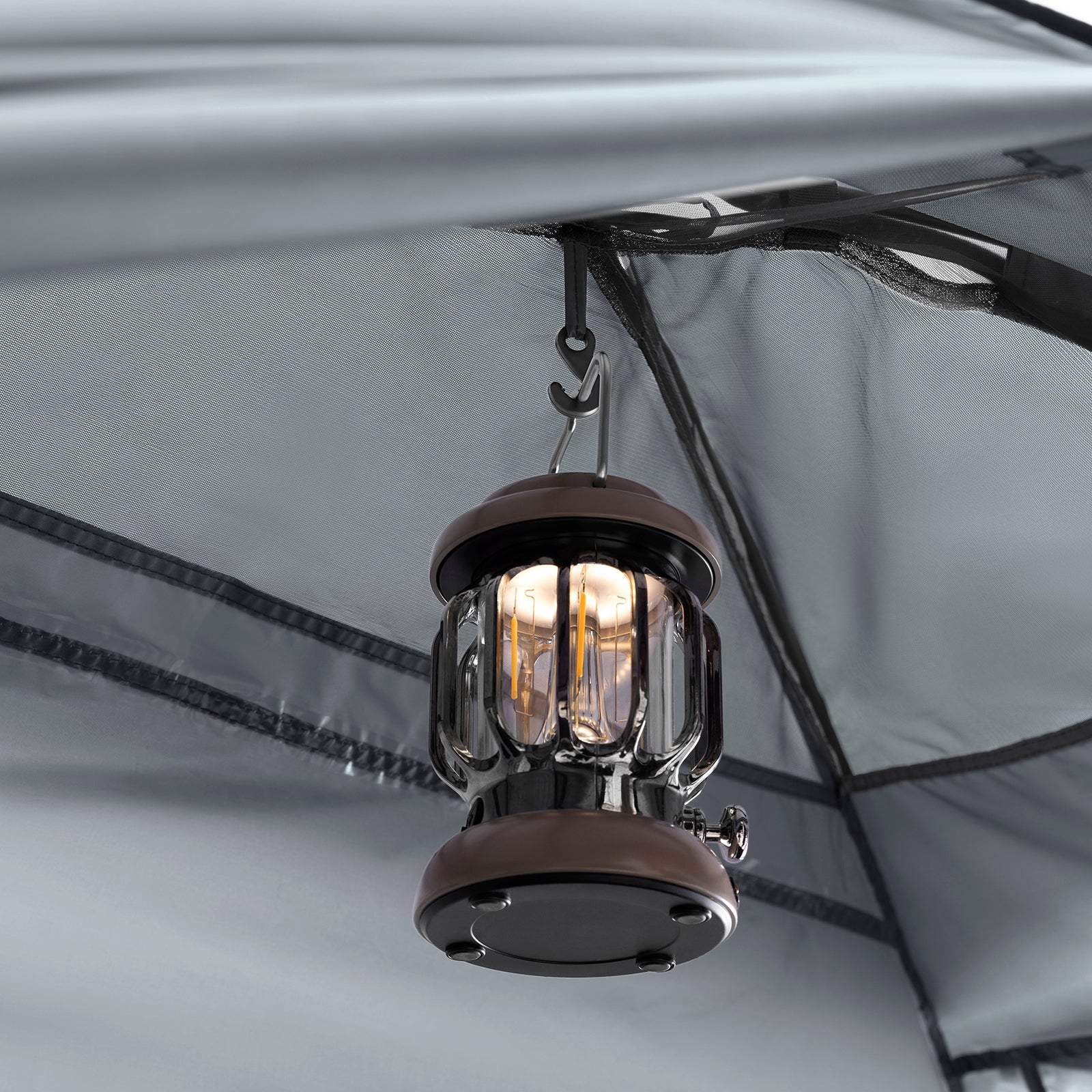 SoBuy Lettino da campeggio Brandina da campeggio Tenda da esterno con gancio per lampada e tasche porta scarpe Tenda 3 in 1 per 1 persona Pratica 193x86x160 cm OGS32-II-HG