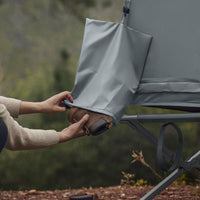 SoBuy Lettino da campeggio Brandina da campeggio Tenda da esterno con gancio per lampada e tasche porta scarpe Tenda 3 in 1 per 1 persona Pratica 193x86x160 cm OGS32-II-HG