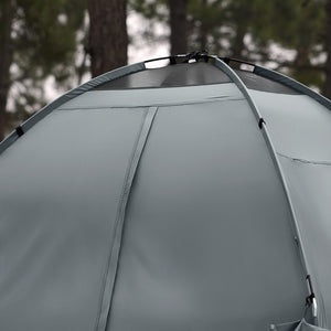 SoBuy Lettino da campeggio Brandina da esterno Tenda antipioggia portatile Starry Sky con tasche porta scarpe Tenda 3 in 1 per 2 persone Grigio 193x145x188 cm OGS32-L-HG