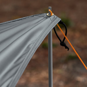 SoBuy Lettino da campeggio Brandina da esterno Tenda antipioggia portatile Starry Sky con tasche porta scarpe Tenda 3 in 1 per 2 persone Grigio 193x145x188 cm OGS32-L-HG