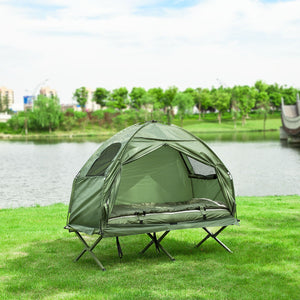 SoBuy® Brandina da Campeggio Pieghevole, Tenda da Campeggio,con Borsa e Materasso ad Aria, OGS32-GR,IT