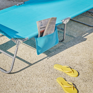 Sdraio pieghevole,lettino prendisole,schienale reclinabile,1 pezzo, Blu OGS35-B