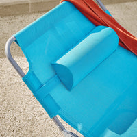 Sdraio pieghevole,lettino prendisole,schienale reclinabile,1 pezzo, Blu OGS35-B