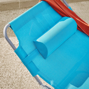 Sdraio pieghevole,lettino prendisole,schienale reclinabile,1 pezzo, Blu OGS35-B