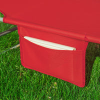 SoBuy Sdraio da Giardino Reclinabile Lettino Prendisole con Cuscino e Tasca Laterale Sedia Sdraio da Esterno per Patio Campeggio Spiaggia Sdraio Pieghevole da Giardino Rosso 155x56x81cm OGS35-R