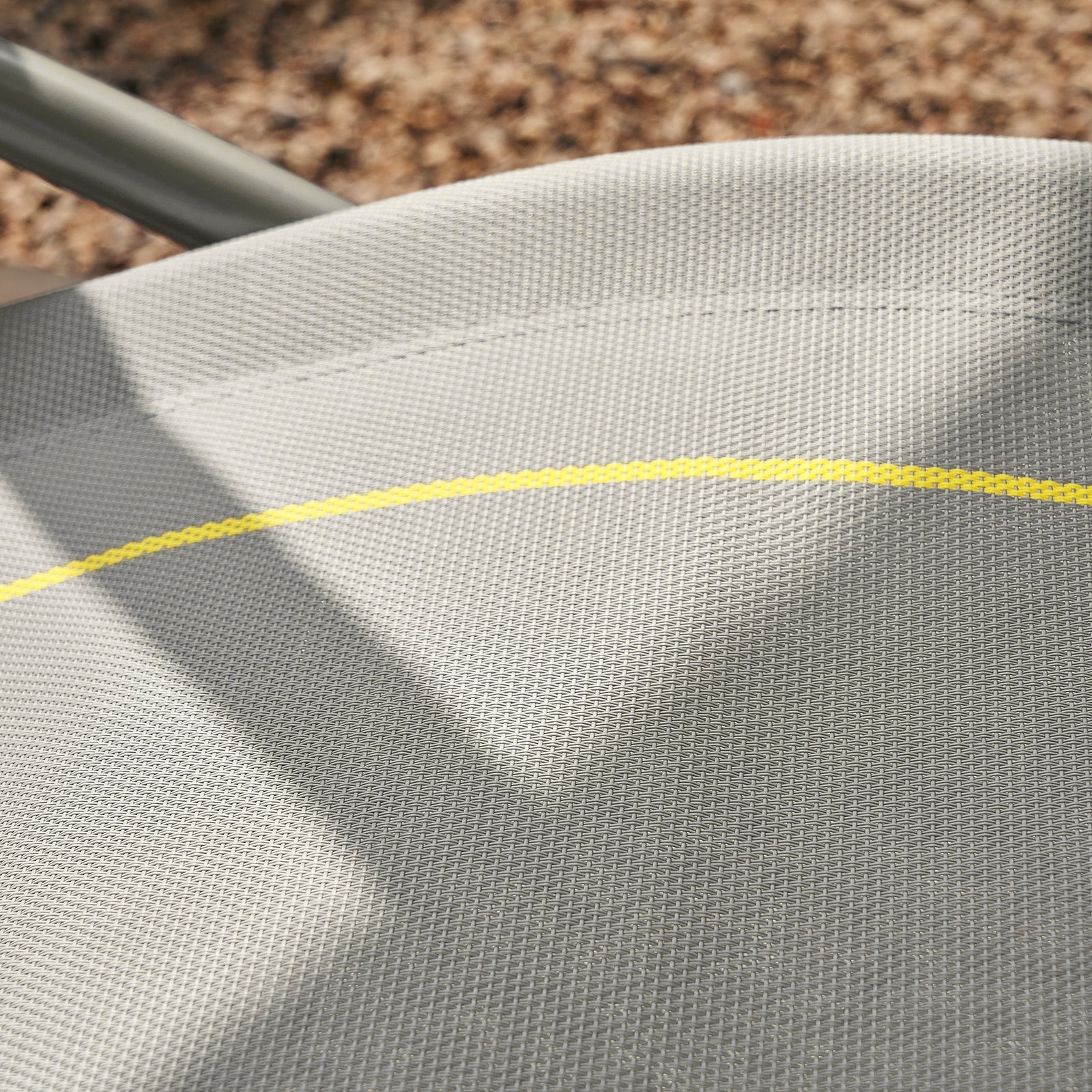 Sedia Sdraio Lettino da Giardino in Verniciato a Polvere Ferro e Tessuto di teslin, Grigio, OGS38-HG