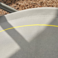 Sedia Sdraio Lettino da Giardino in Verniciato a Polvere Ferro e Tessuto di teslin, Grigio, OGS38-HG