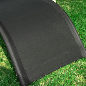 SoBuy Lettino prendisole da giardino Sedia con poggiatesta Sdraio per esterni giardino spiaggia Sedia da campeggio Nero 165x55x67 cm OGS38-SCH