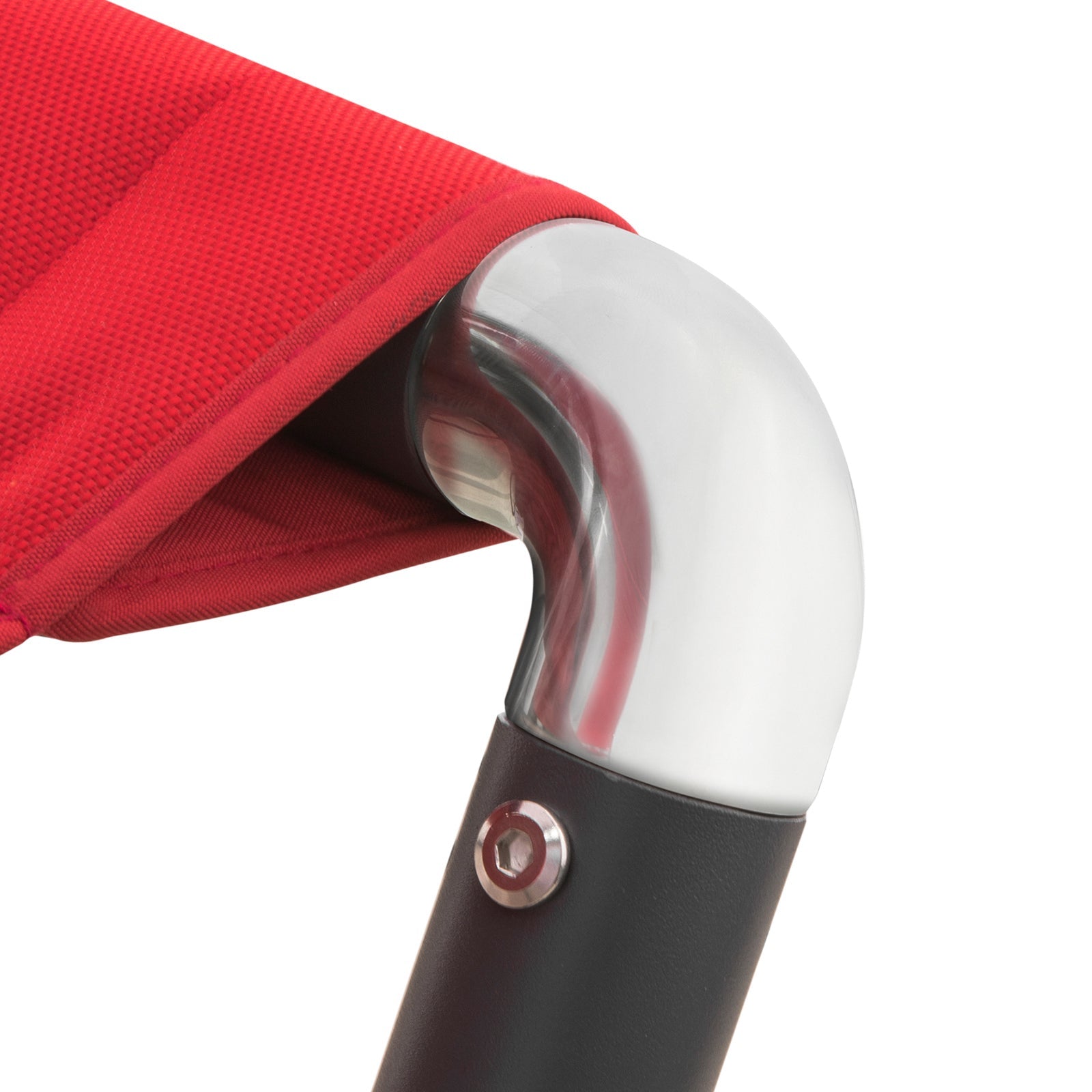 Lettino da Giardino con Ruote Poltrona a Dondolo Sdraio Giardino Letto Singolo Max. 200 kg L97*P207 cm Rosso OGS44-R