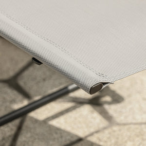 SoBuy Dondolo da Giardino Sedia a Dondolo da Esterno Lettino Prendisole con Tasca Laterale Poltrona da Giardino Sdraio per Patio Balcone Campeggio Spiaggia Grigio 143x57x85 cm OGS47-HG