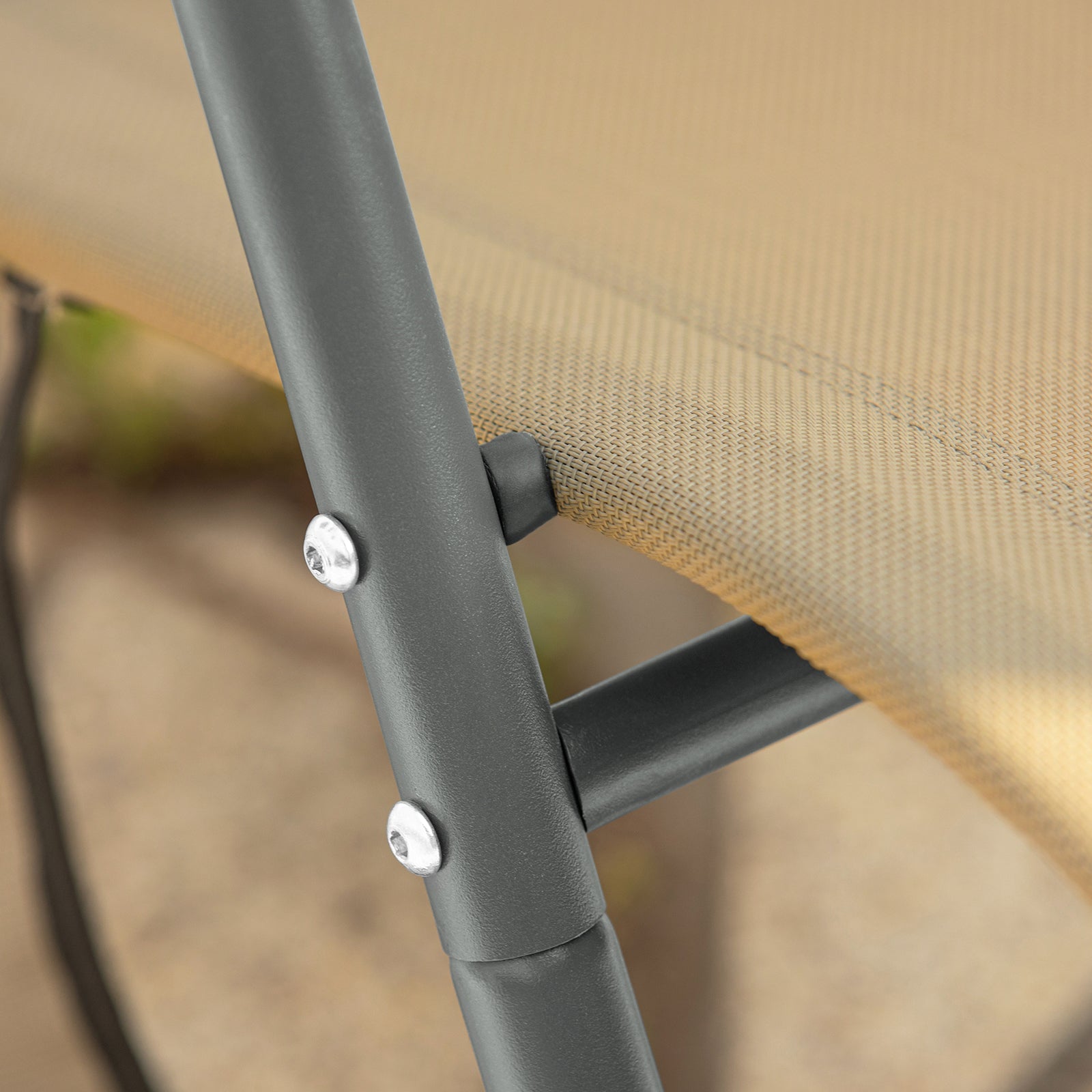 SoBuy Dondolo da Giardino Sedia a Dondolo da Esterno Lettino Prendisole con Tasca Laterale Poltrona da Giardino Sdraio per Patio Balcone Campeggio Spiaggia Cacchi 143x57x85 cm OGS47-KA