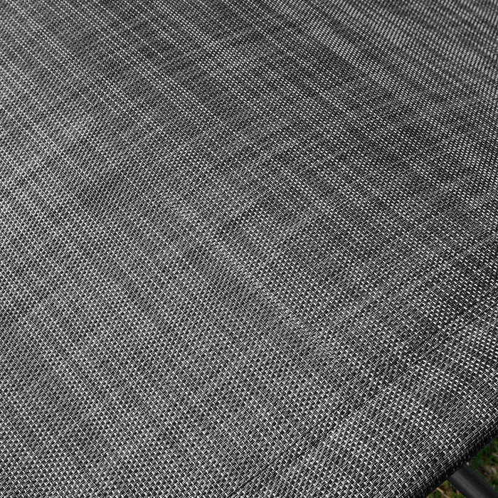 SoBuy Dondolo da Giardino Sedia a Dondolo da Esterno Lettino Prendisole con Tasca Laterale Poltrona da Giardino Sdraio per Patio Balcone Campeggio Spiaggia Nero/Grigio 143x57x85 cm OGS47-MS