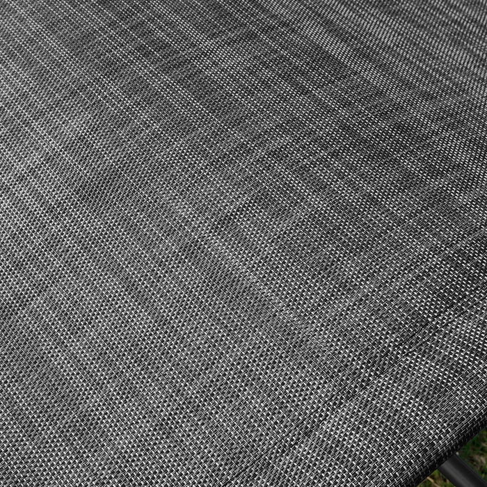 SoBuy Dondolo da Giardino Sedia a Dondolo da Esterno Lettino Prendisole con Tasca Laterale Poltrona da Giardino Sdraio per Patio Balcone Campeggio Spiaggia Nero/Grigio 143x57x85 cm OGS47-MS