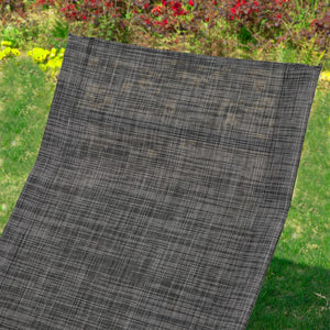SoBuy Dondolo da Giardino Sedia a Dondolo da Esterno Lettino Prendisole con Tasca Laterale Poltrona da Giardino Sdraio per Patio Balcone Campeggio Spiaggia Nero/Grigio 143x57x85 cm OGS47-MS