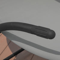 Sdraio Dondolo da Giardino 2 Posti con 2 Cuscini e Tettuccio Portata Fino a 300 kg L123*P190*A38 CM Grigio OGS50-HG