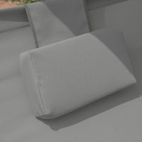 SoBuy Sdraio dondolo da giardino 2 Posti con 2 Cuscini e Tettuccio Sdraio prendisole per esterni Grigio 140x184x180 cm OGS50-HG