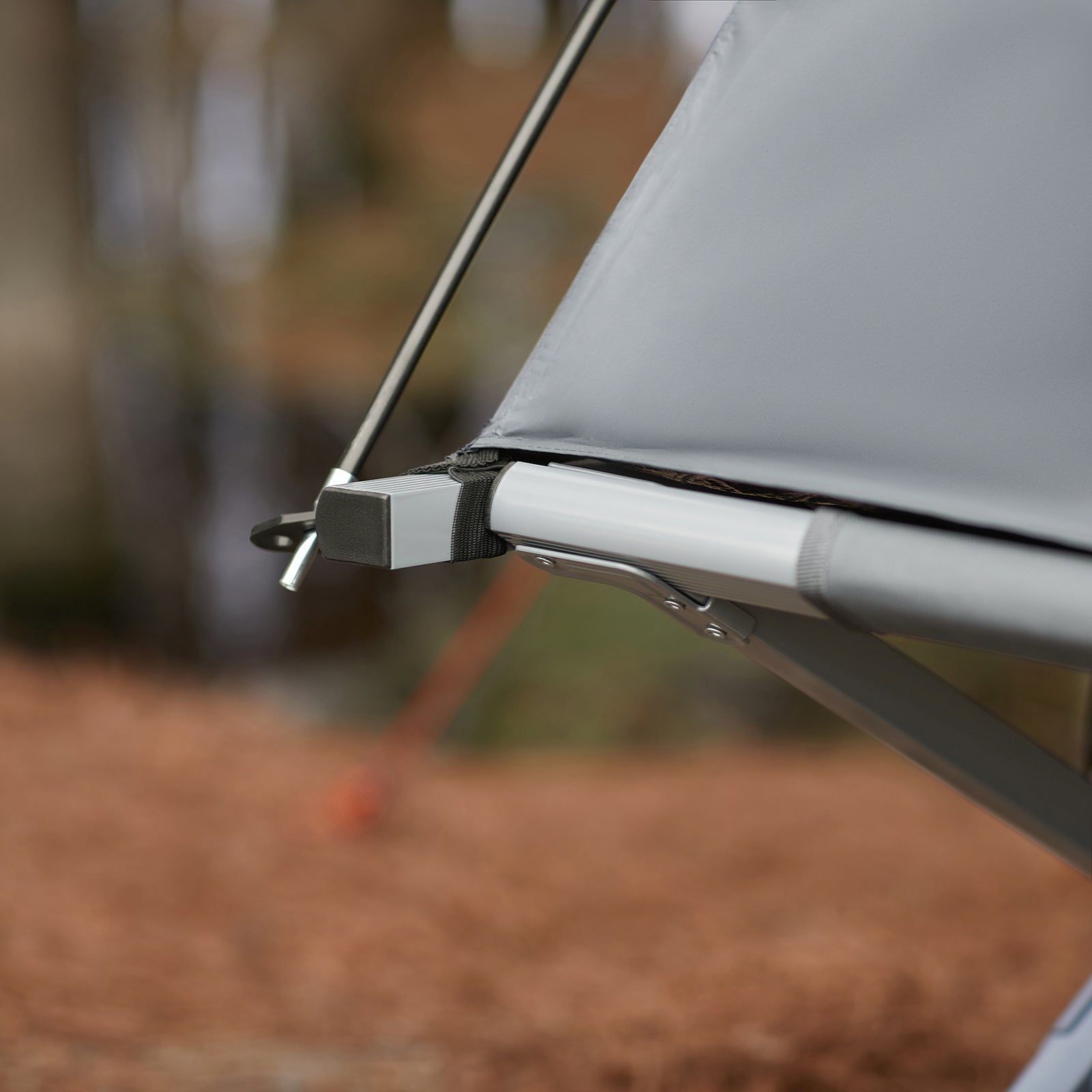 SoBuy Lettino da campeggio Brandina da campeggio con finestra Tenda da esterno Tenda singola pieghevole per 1 persona Grigio 194x87x147 cm OGS60-HG