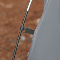 SoBuy Lettino da campeggio Brandina da campeggio con finestra Tenda da esterno Tenda singola pieghevole per 1 persona Grigio 194x87x147 cm OGS60-HG