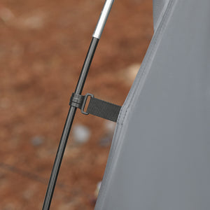 SoBuy Lettino da campeggio Brandina da campeggio con finestra Tenda da esterno Tenda singola pieghevole per 1 persona Grigio 194x87x147 cm OGS60-HG