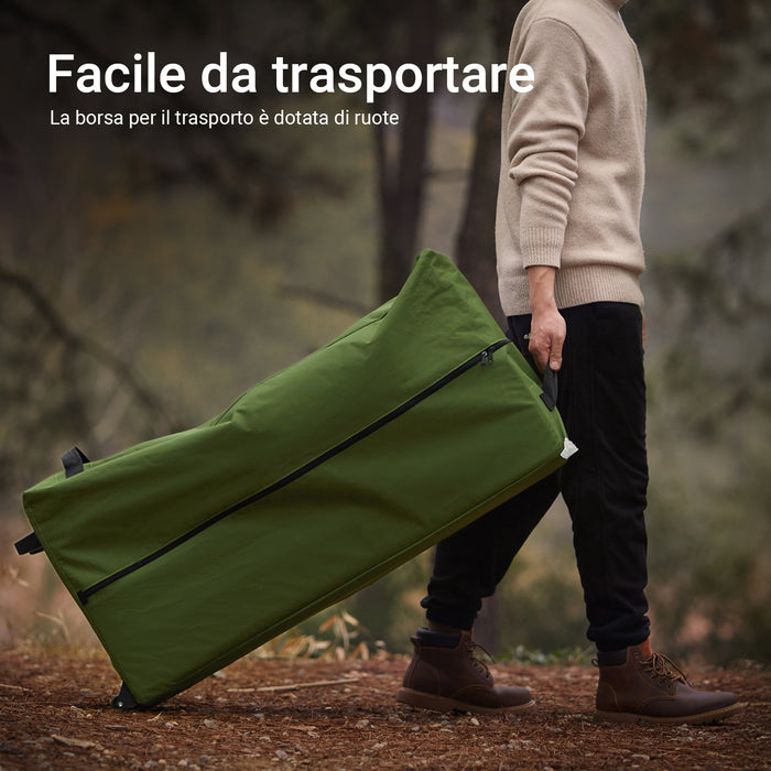 SoBuy Tenda da campeggio per 2 persone Letto a castello Tenda 4 in 1 con borsa di trasporto Brandina pieghevole campeggio Verde pratico 193 x 145 x 185 cm OGS61-L-GR