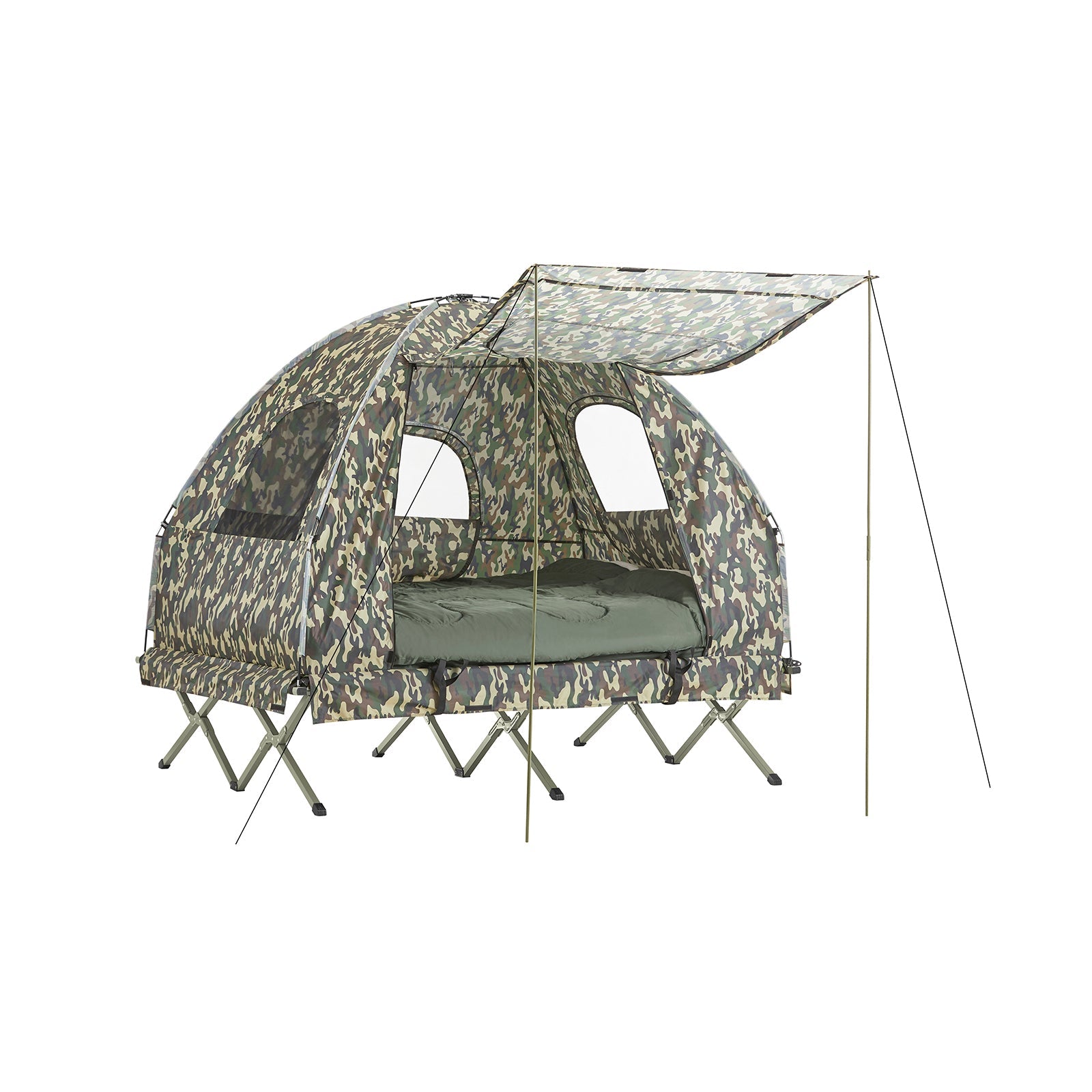 Brandina pieghevole campeggio Tenda da Campeggio con materasso Multicolori 193x145x178cm OGS61-L-TN