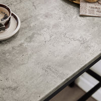 Set 3 Pezzi Tavolo con 2 sgabelli Alto Mobile Bar per casa Stile Vintage, Grigio, L89*P45*A86.5cm OGT03-HG