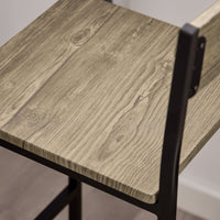 Set 3 Pezzi Tavolo con 2 sgabelli Alto Mobile Bar per casa Stile Vintage,Marrone, L89*P45*A86.5cm OGT03-N