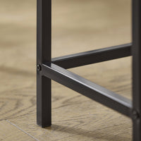 Set 3 Pezzi Tavolo con 2 sgabelli Mobile Bar per casa Stile Industriale Grigio, L80*P50*A88cm, Grigio OGT10-HG