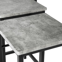 Set 5 Pezzi Tavolo con 4 sgabelli Mobile Bar per casa Stile Industriale L100*P60*A87 cm Grigio OGT11-HG
