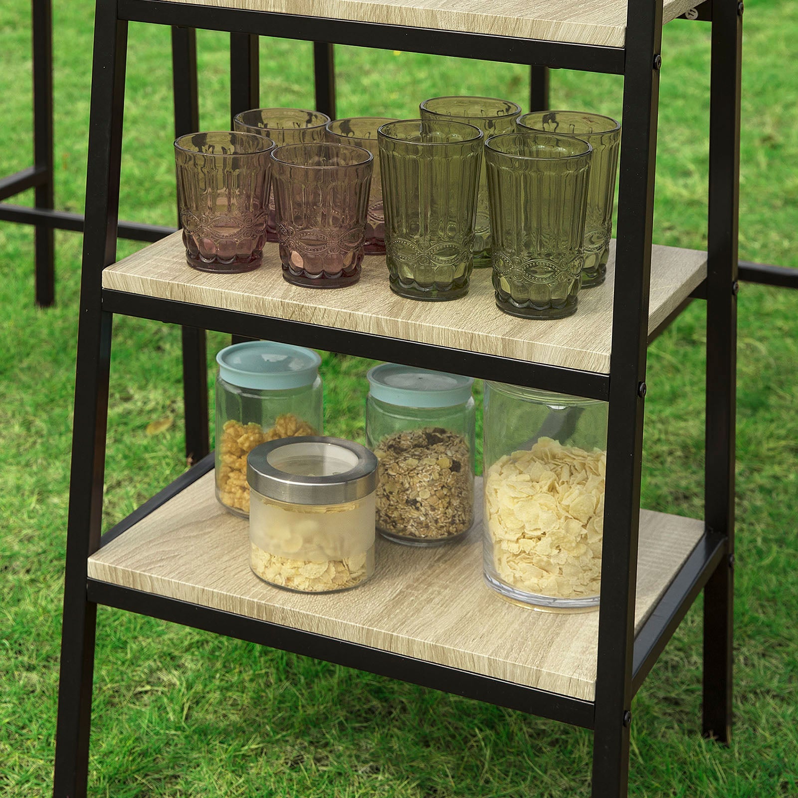 Set Tavolo e sedie da Bar,Penisola Cucina Mobile, Altezza: 100 cm, OGT16-N