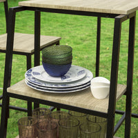 Set Tavolo e sedie da Bar,Penisola Cucina Mobile, Altezza: 100 cm, OGT16-N