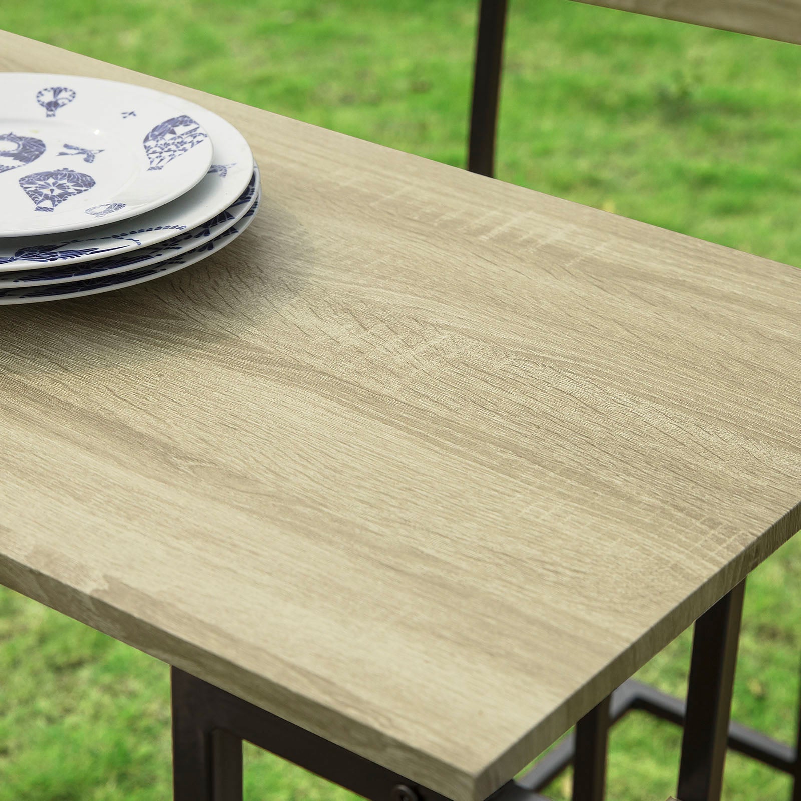 Set Tavolo e sedie da Bar,Penisola Cucina Mobile, Altezza: 100 cm, OGT16-N