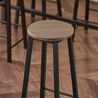 Set 5 Tavolo con 4 sgabelli,Bancone Bar tavolo bar con sgabelli penisola cucina Nero OGT22-SCH