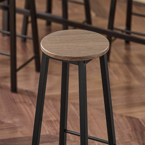 Set 5 Tavolo con 4 sgabelli,Bancone Bar tavolo bar con sgabelli penisola cucina Nero OGT22-SCH