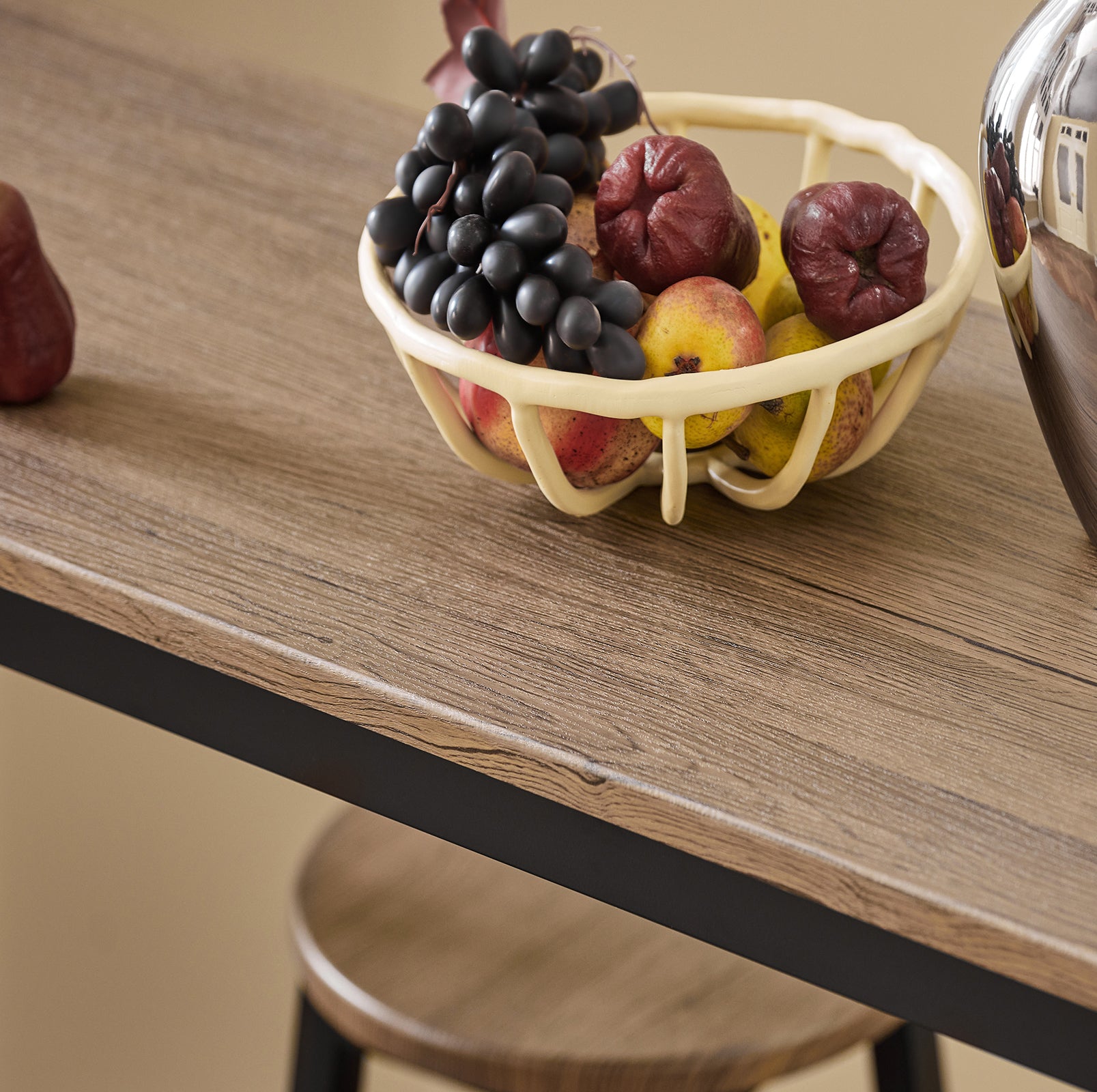 Set 5 Tavolo con 4 sgabelli,Bancone Bar tavolo bar con sgabelli penisola cucina Nero OGT22-SCH