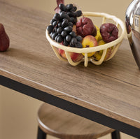 Set 5 Tavolo con 4 sgabelli,Bancone Bar tavolo bar con sgabelli penisola cucina Nero OGT22-SCH