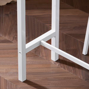 Set 5 Tavolo con 4 sgabelli,Bancone Bar tavolo bar con sgabelli penisola cucina Bianco OGT22-WN