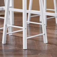 Set 5 Tavolo con 4 sgabelli,Bancone Bar tavolo bar con sgabelli penisola cucina Bianco OGT22-WN