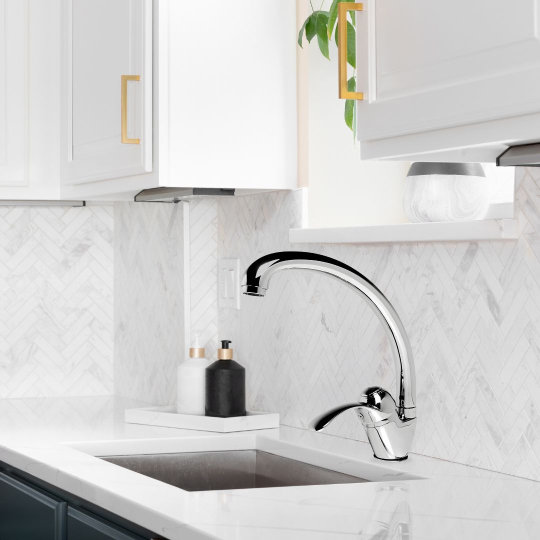 Miscelatore monoforo ottone per lavello cucina dublino erogazione orientabile *** confezione 1