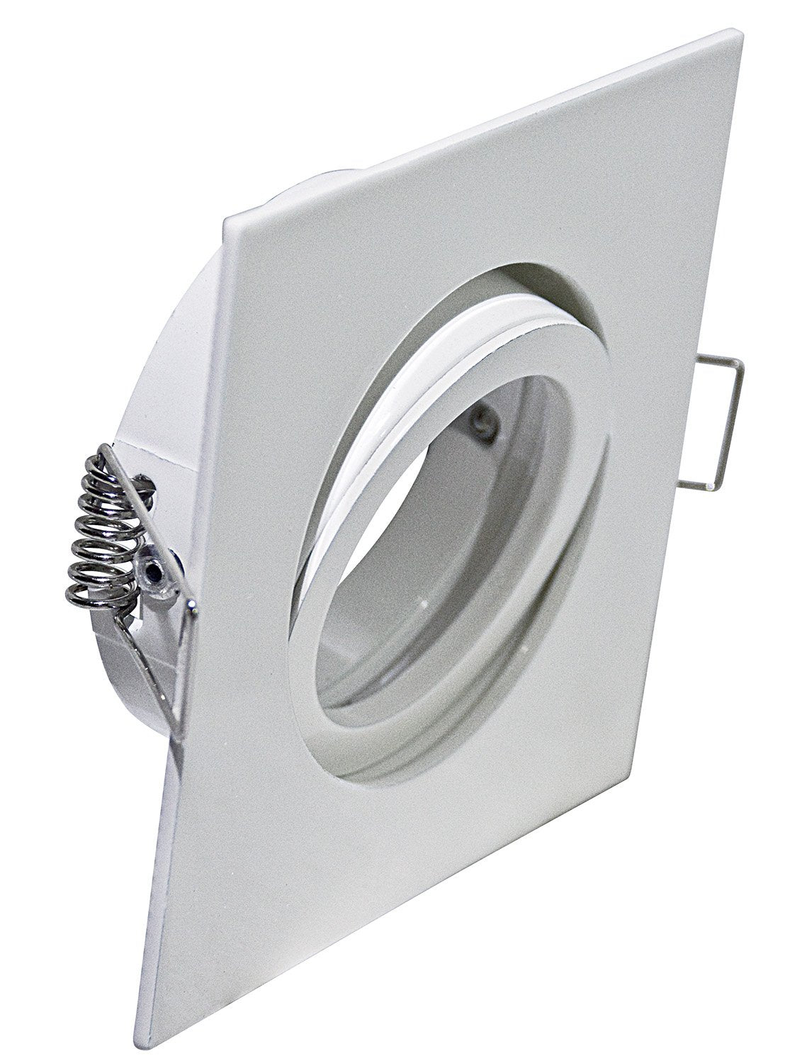 Faretto Incasso Oil Orientabile Quadrato Alluminio Bianco 1 Luce Gu10 9X9Cm