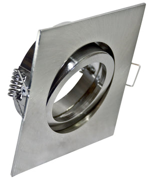 Faretto Incasso Oil Orientabile Quadrato Alluminio Nero Satinato 1 Luce Gu10