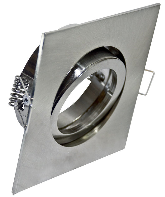 Faretto Incasso Oil Orientabile Quadrato Alluminio Nero Satinato 1 Luce Gu10