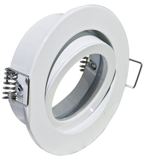 Faretto Incasso Oil Orientabile Tondo Alluminio Bianco 1 Luce Gu10 D8,3Cm