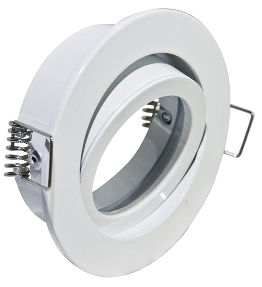 Faretto Incasso Oil Orientabile Tondo Alluminio Bianco 1 Luce Gu10 D8,3Cm